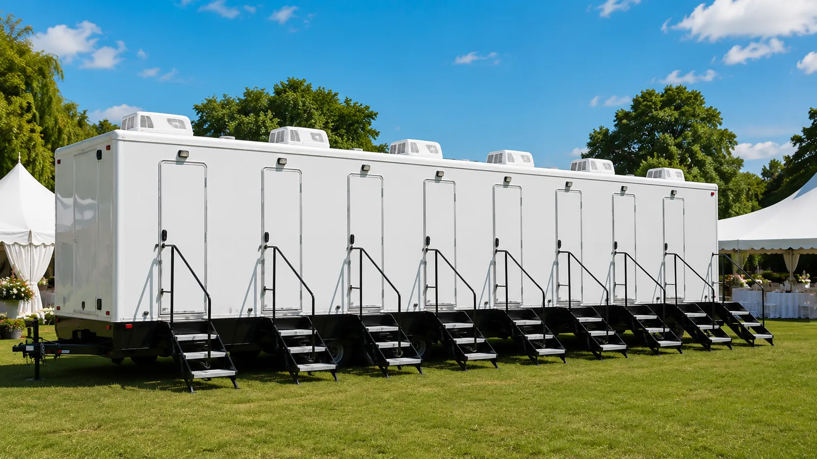 8 Stall Restroom Trailer in Greensboro, NC