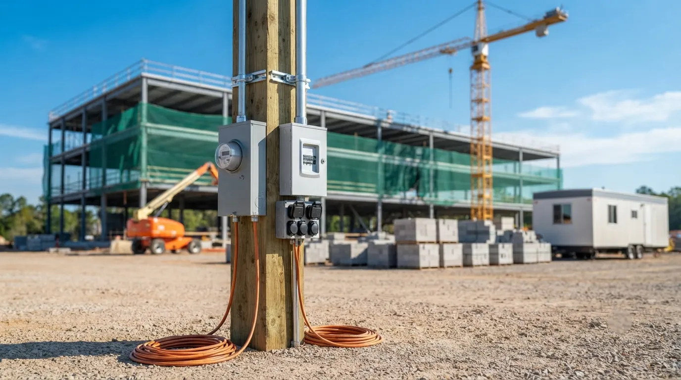 Temporary Power Pole in Greensboro, NC
